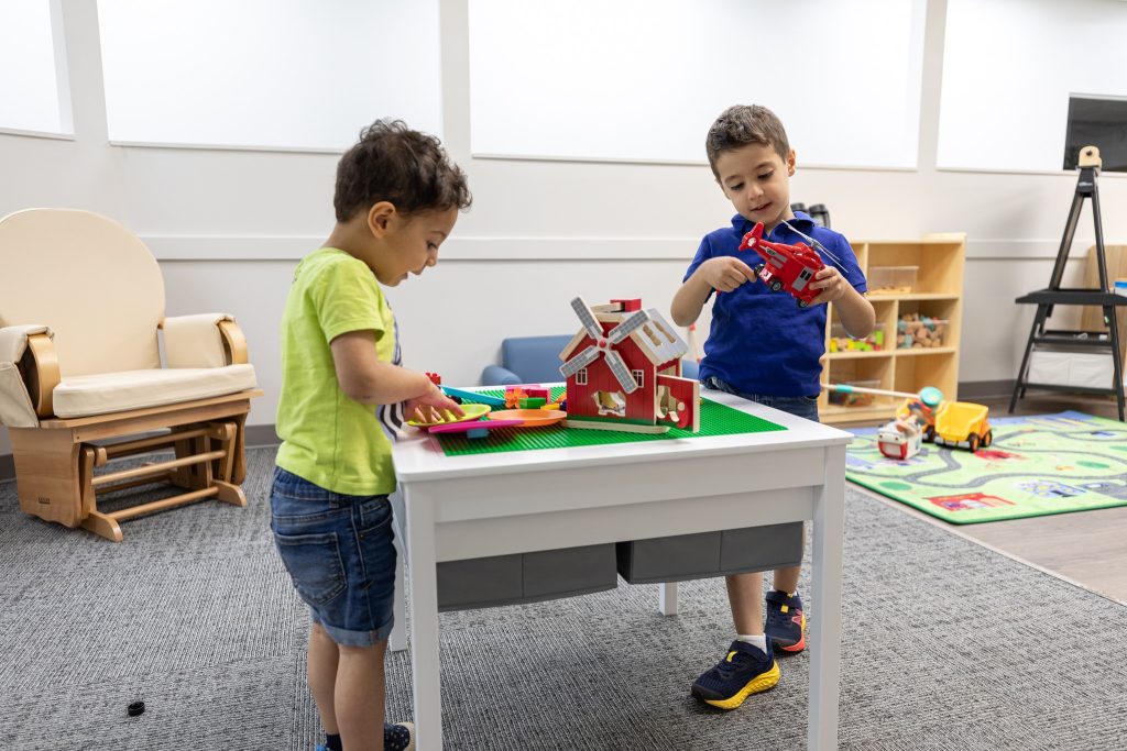 Brothers playing at Childrens World Daycare in Canton, MI